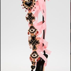 Dsquared2 Treasure lace up thigh high heel sandals